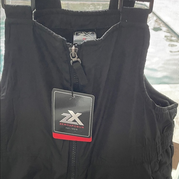 NWT boys ZeroXposure snow bib black size XL 18/20 style Q57211 - Picture 2 of 5